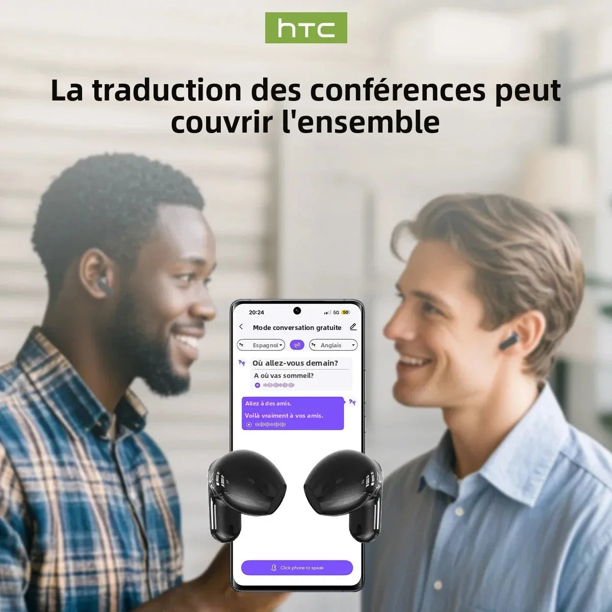Écouteurs Intelligents avec Écran Tactile et Traduction Instantanée