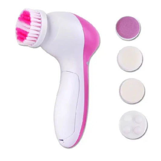 Brosse Nettoyante Visage 5 en 1 – Embouts Interchangeables pour Nettoyage, Exfoliation, Massage