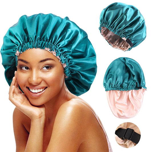 Bonnet en Satin Anti-Frisottis – Protection Cheveux Naturels